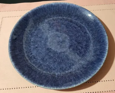 Set of 4 Reactive Glaze Blue Dinner Plates - Elevate Your Dining Experience | Kitchen, Dining & Bar Essentials