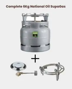 National Oil Supa Gas Complete 6kg with Original Burner and New Grill with Free Home Delivery in Mombasa Town, and Tudor, Mvita area