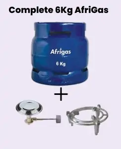 Afrigas Complete 6kg with Original Burner and New Grill with Free Home Delivery in Mombasa Town, and Tudor, Mvita area