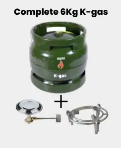 K-Gas Complete 6kg with Original Burner and New Grill with Free Home Delivery in Mombasa Town, and Tudor, Mvita area