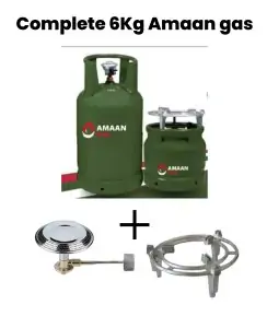 Complete Amaan Gas 6kg Set | Grill & Burner Included - Free Delivery in Miritini