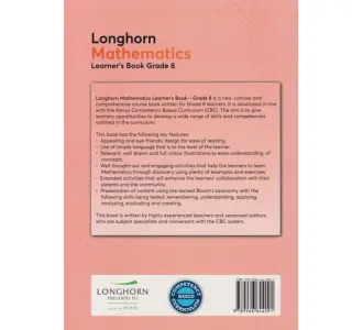 CBC Books Grade 8: Longhorn Mathematics Grade 8 (Approved)