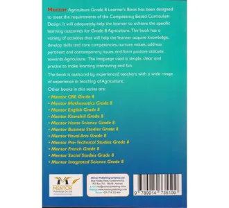 Mentor Agriculture Grade 8 (Approved) - CBC Books