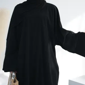 Closed Mina Abaya - Timeless Elegance in Classic Black in Mombasa