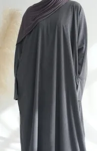 Closed Mina Abaya - Subtle Sophistication in Grey, Available in Mombasa