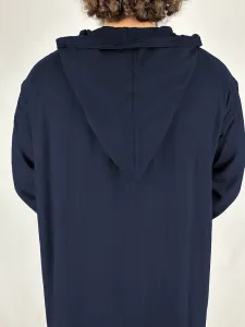 Midnight Blue Luxe Djellaba: Elegant Comfort for Every Occasion