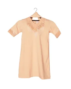 Peach Ombre Muslim Girl Dress