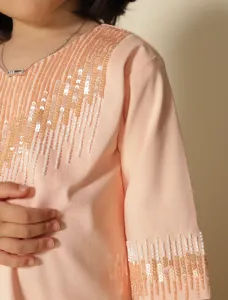 Peach Ombre Muslim Girl Dress