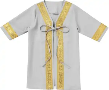 Baby Boy Muslim Abaya Set Long Sleeve Ramadan Cardigan Robe with Head Scarf Golden Prayer Thobe Arabian Dress