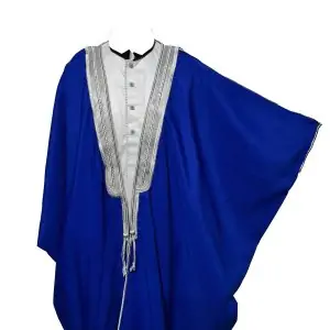 Men’s PREMIUM 3 Quarter Sleeve Arabian Bisht Royal Blue Cloak Arab Dress Thobe Islam Robe Eid