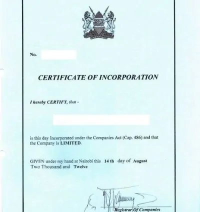 We Offer Company and Business Registration Services in Kenya